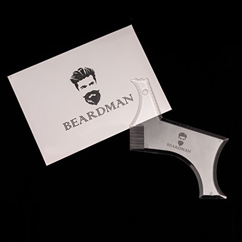 Transparente Bartschablone von Beardman – Innovatives 2017er Modell – Hochwertige Rasierhilfe inklusive deutscher Anleitung (als PDF – Anhang) - 3