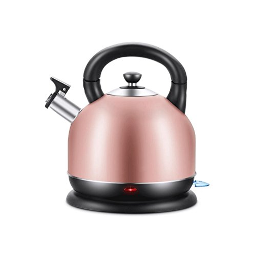 Preisvergleich Produktbild Rollsnownow Haushalt Edelstahl-Wasserkocher Doppel-Isolierung Hohe Kapazität Schlafzimmer Küche Wohnzimmer Büro 3L Pink Nach der Fertigstellung der automatischen Heizung