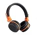 Produktbild RED BAT I3 Bluetooth Headset, HD Stereo-Kopfhörer, Over-Ear Rauschen Isolieren Kopfhörer für Computerspiel, Tabletten, iPhone, iPad, Ipod, Smartphone, Laptop und MP3 (Schwarz/Orange)