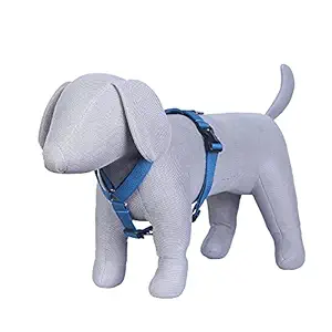 Pets Like Dog Polyester Full Harness Sky Blue(Medium) (GE-PL0013F)