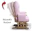 WHITE SUPREMO BAMBINO FABRIC NURSING / GLIDING / ROCKING / FEEDING / MATERNITY / GLIDER CHAIR (with Free Footstool)