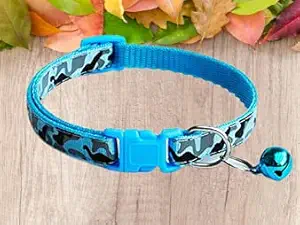 PSK PET MART Breakaway Bowtie Cat Collar -Cat Collar with Bell Kitten Collars with Bell Charm, Solid & Safe (1Pcs Sky Blue Color)