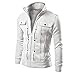 Produktbild TIFIY Jacke Herbst Herrenmode Cardigan Freizeit Übergangs Bombe Windbreaker Mantel Basic Langarm Oversize Herren Draussen Militär Jacken