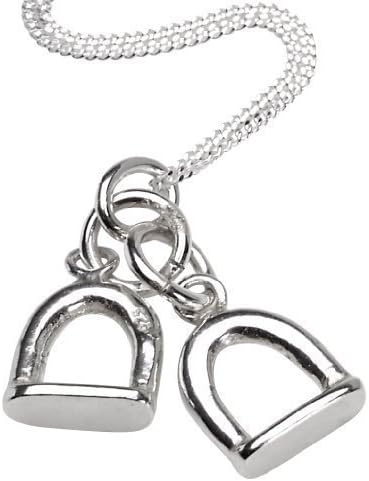 Silver Stirrup Charm Necklace