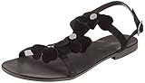 Riemen aus Verloursleder ESPRIT Damen Helsy Sandal Riemchensandalen, Schwarz (Black), 38 EU