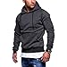 Produktbild SuperSU Herren Sweatshirt Kapuzenshirt Sweater mit Knöpfen Herren Pullover Longsleeve Hoodie Sweatshirt Basic Rundhals Langarm Shirt Hoody Mode Herren Lange Ärmel Kapuzenpulli Hoodie