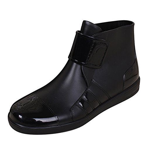 Preisvergleich Produktbild SGoodshoes Gummistiefel Regenstiefel Gummistiefeletten Regen Stiefeletten Wasserdicht Kurze Stiefel Herren Damen Schwarz 43