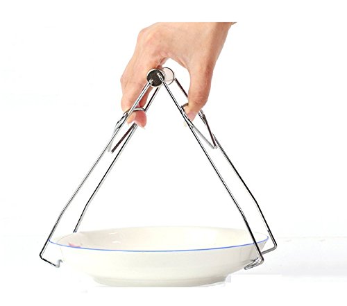 Dealglad - Pinzas de sujeción para vajilla de Cocina, Acero Inoxidable, Plegables, universales