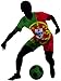 Produktbild 1art1 76205 Fußball - Dribbelnder Fußballer Mit Flaggen-Trikot, Portugal Wand-Tattoo Aufkleber Poster-Sticker 120 x 86 cm