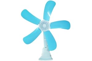 AntDau71® - MINI VENTILATORE PORTATILE a 5 PALE con CLIP PINZA SNODABILE DA TAVOLO, SCRIVANIA PER VIAGGIO