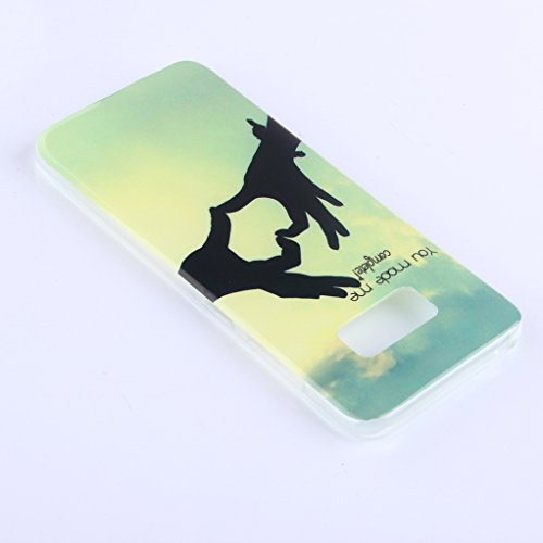 Funda Samsung Galaxy S8  Yunbaozi Carcasa de Silicona Suave Protective Case   Patr  n Interior Nunca Despegue   Funda Caucho TPU Piel Flexible Suave C  scara Delgado Ligero - Anti-rasgu  os Anti Choque Dise  o Creativo para Samsung Galaxy S8 - te amo