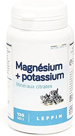 LEPPIN - Magnesium + Potassium 120 capsules - MINERALS CITRATE - High bioavailability - Natural food supplements