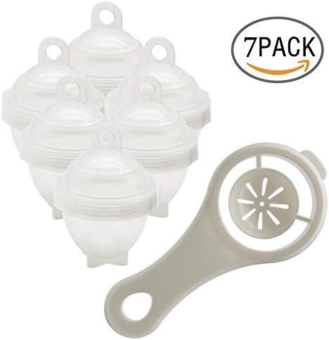 Egg Cooker Hard &amp; Soft Maker, CARETH No Shell,Plastic Eggs Maker,As Seen On TV without the Shell (6 Pack)