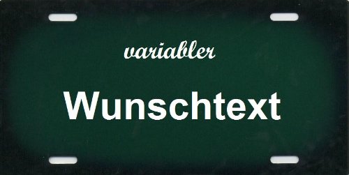 Preisvergleich Produktbild Nummernschild und Namensschild selbst Gestalten und Bedrucken lassen Witterungsbeständig Farbecht Ideale Geschenkidee / Metallschild, Aluminium-Schild als individuelles Trucker-Accessoire / LKW-Zubehör selbst gestalten / Aluschild, Kennzeichen-Schilder mit Namen & Wunschtext