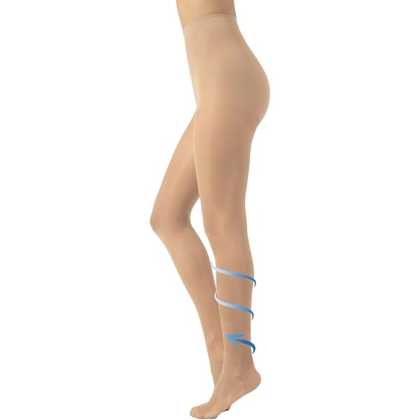 BeOnTop Bas De Contention Femme 140 Den – Chaussettes Compression Graduée 22-23 MmHg, Made In Italy, Confort & Élégance Pour Jambes Légères