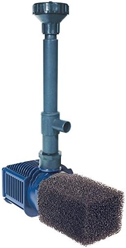 Quiet One Lifegard Aquatics Pro Submersible Pond and Water Garden Pump - Leveling Fitting, Fountain Heads, Diverter Valve for Waterfall, Filter – 20-Ft. Cord – 594 Gallon Per Hour