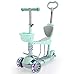 Produktbild MTEUIE Scooter für Kids Toddlers 5-in-1, Adjustable 3 Wheels Kick Scooter mit Removable & Adjustable Seat, LED Light up Wheels für Girls Boys Alter 2-6,Green