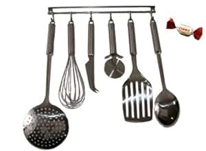 Küchenhelferleiste Küchenhelfer Set 7-tlg. Kochbesteck Set Edelstahl