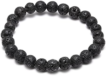 Stylish Black Volcano rock lava Ash Elastic Strap for Unisex Women's Girls