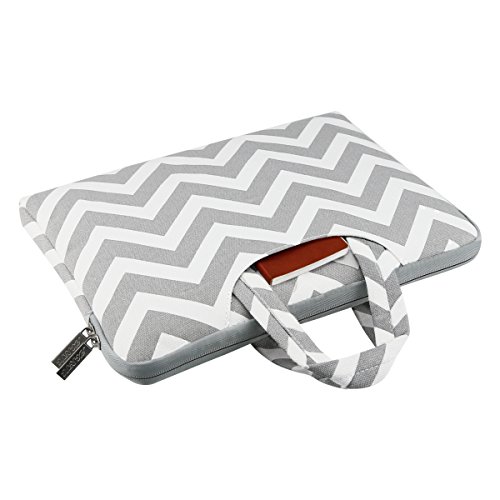 MOSISO Tasche Sleeve H  lle f  r 15-15 6 Inch MacBook Pro  Notebook Computer Chevron Stil Canvas Gewebe Spritzwasserfest Laptoptasche Notebooktasche A