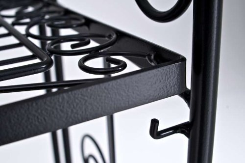 CLP Eisenregal CIARA, Metall-Standregal, 5 Böden, 170 x 75 x 35 cm, klappbar schwarz - 7