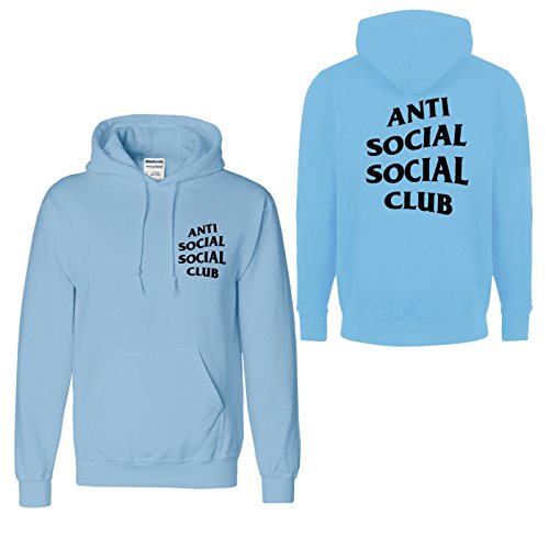 anti social social club hoodie baby blue
