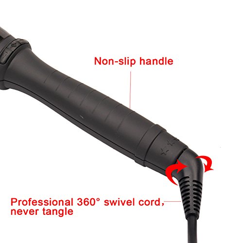 CkeyiN ®Turmalin Keramik Cone Haar Brennstab Rollers (9-19mm) 110-240V Dual Voltage Hair Styling Tool - 3