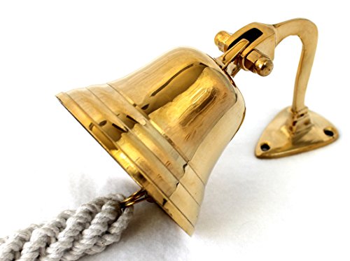 Wandglocke Messing poliert 230g Ø 8cm Glocke Schiffsglocke