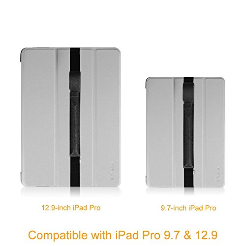 Fintie Apple Pencil Halter – Premium Kunstleder Hülle mit USB-Adapter-Tasche, kompatibel mit iPad Pro 9,7, iPad Pro 10.5 & iPad Pro 12.9 Schutzhüllen, Schwarz - 6