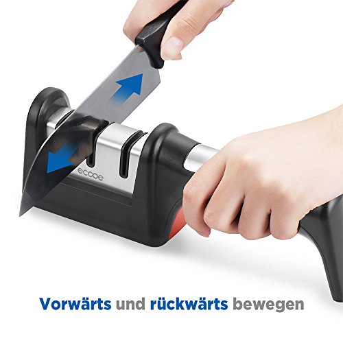 Manuelle Messerschärfer küchenmesser messerschleifer Knife Sharpener 3-Stufen Profi Rad Schleif für aller Größen Kochmesser Obstmesser usw