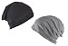 Combo of Midnight Black & Classic Grey Slouchy Beanie RS.199.00