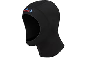 wisoolkic DIVE SAIL 1MM Diving Caps CR Super Elastic Scuba Hoodie Headgear Neck Cover with Shoulder Winter Wetsuit Swim Cap for Men