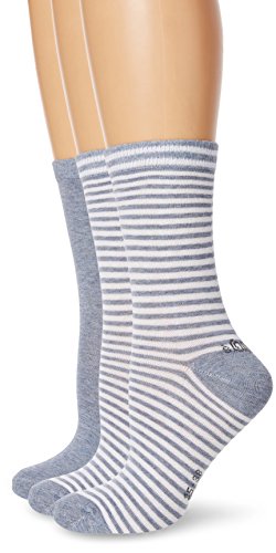 s.Oliver Socks Damen Women Fashion 3p Socken, Grau (Stone Melange 99), 39/42 (3er Pack)