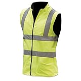 Conforme a EN471 Class 2. Yoko - Chaleco/Chaqueta reflectante reversible polar para trabajo (M/Amarillo fluorescente)