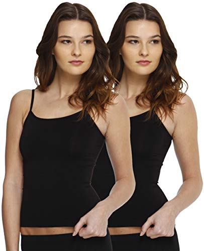 Yenita 2 Pack Camiseta Interior Invisible para Mujer, Microfibra