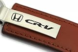 Approximate Size: 3.5"L x 1"W dantegts Honda CR-V CRV Piel Llavero Llavero Anillo Rectangular, marrón