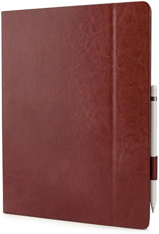 Case for iPad Pro (12.9") Thin fit cover imitation leather case for Apple iPad Pro, brown protective cover with soft feel coating by QUADOCTA