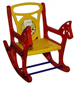 EVOHOME Baby Toys Rocking Plastic Chair, Kids Sitting Chair Gift Baby Rocking Chair for Babies Swing Chair Horse Toy Ride On for Boys/Girls/Kids Rocker with Backrest for 6 Months-3 Years Old (Red)