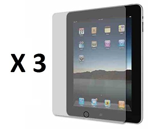 3 X Transparente Bildschirmschutzfolien für den ganzen Bildschirm für Apple iPad Air 1, Air 2, iPad 5 mit 3 X Reinigungstuch von giZmoZ n gadgetZ