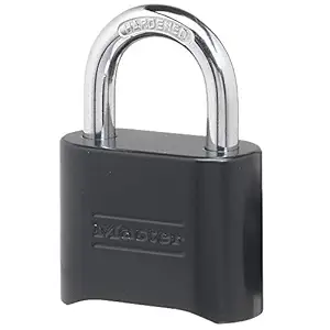 Master Lock Set-Your-Own Combination Die-Cast Padlock, Black #178D , Black