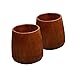 Produktbild Wokee_ 2Pcs Wooden Cup Primitive handgemachte natürliche Holz Kaffee Tee Bier Saft Milch Becher