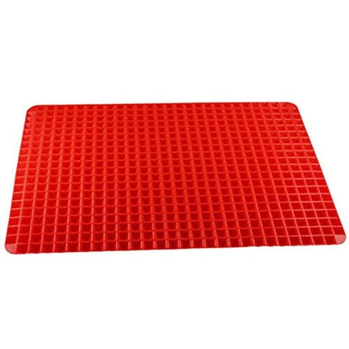 Ecarton Silikon-Backmatte Rote Pyramide-Pfanne Hitzebeständige Antihaft-Gesunde Kochmatte Pyramid Pan-Diät Silikon Backmatte - 5