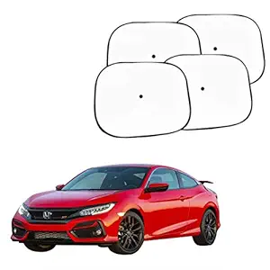 Car Adorable White Sun Shades for Side and Rear Window for Honda New Civic (Set of 4)