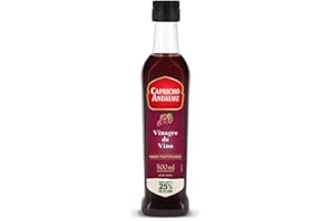CAPRICHO ANDALUZ Vinagre de Vino 8º PET de 500 ml – El Sabor más Auténtico e Intenso, Ideal para Aderezar y Marinar las Ensaladas.