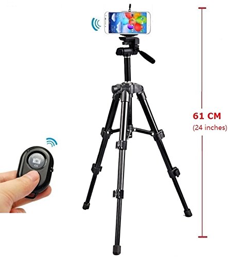 Mitte Kamera Stativ Halterung Halter+Bluetooth Verschluss Fernauslöse für Huawei P8 P7 honor Handy-schwarz