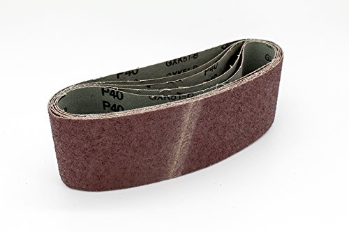 25 Stück Schleifbänder 75 x 533 mm Körnung je 5 x 40 / 60 / 80 / 120 / 180 für Bandschleifer / Gewebe-Schleifbänder - 4