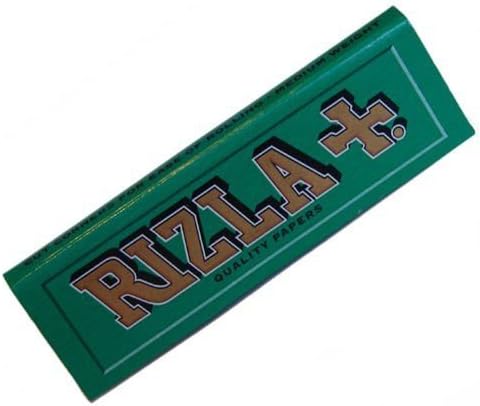 10 Packets Green Rizla - Regular Size