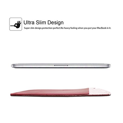 WALNEW 15 MacBook Pro 15 Zoll Schutzh  lle  H  lle  Case  Cover  mit Zwei-Taschen-Design mit Gesch  tztem Inneren und Externem Mousepad