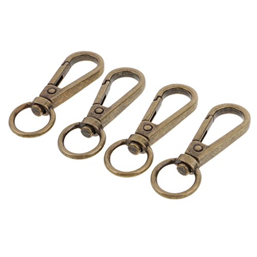 Preisvergleich Produktbild Sharplace 4 Stück karabinerhaken schlüsselanhänger Schwenker Hummer Haken - Bronze, 12mm dick