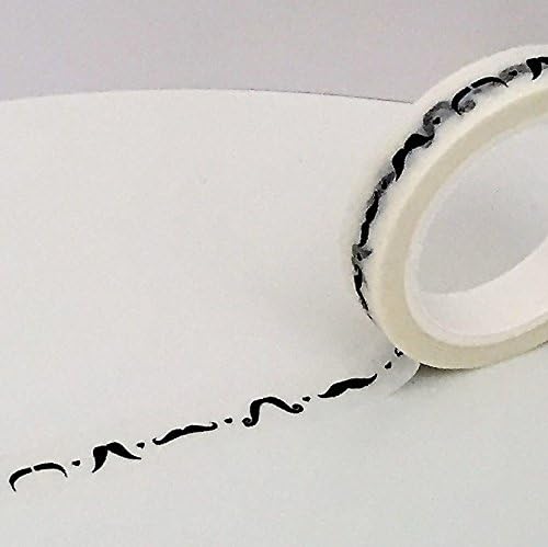 Moustache Slim Washi Tapes - Skinny Masking Tape - 9mm x 7m Black White